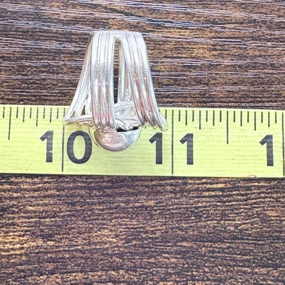 VTG Solid Sterling Silver 925 Interlocking Wrap Design Band Ring Size 7.75 - Picture 7 of 10